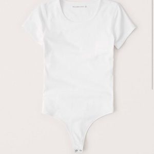 Abercrombie and Fitch Short-Sleeve Bodysuit White